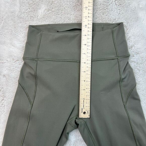 Lululemon In Movement Tight Leggings High Rise 25โ Inseam Womens 4 Olive Green - Picture 7 of 10